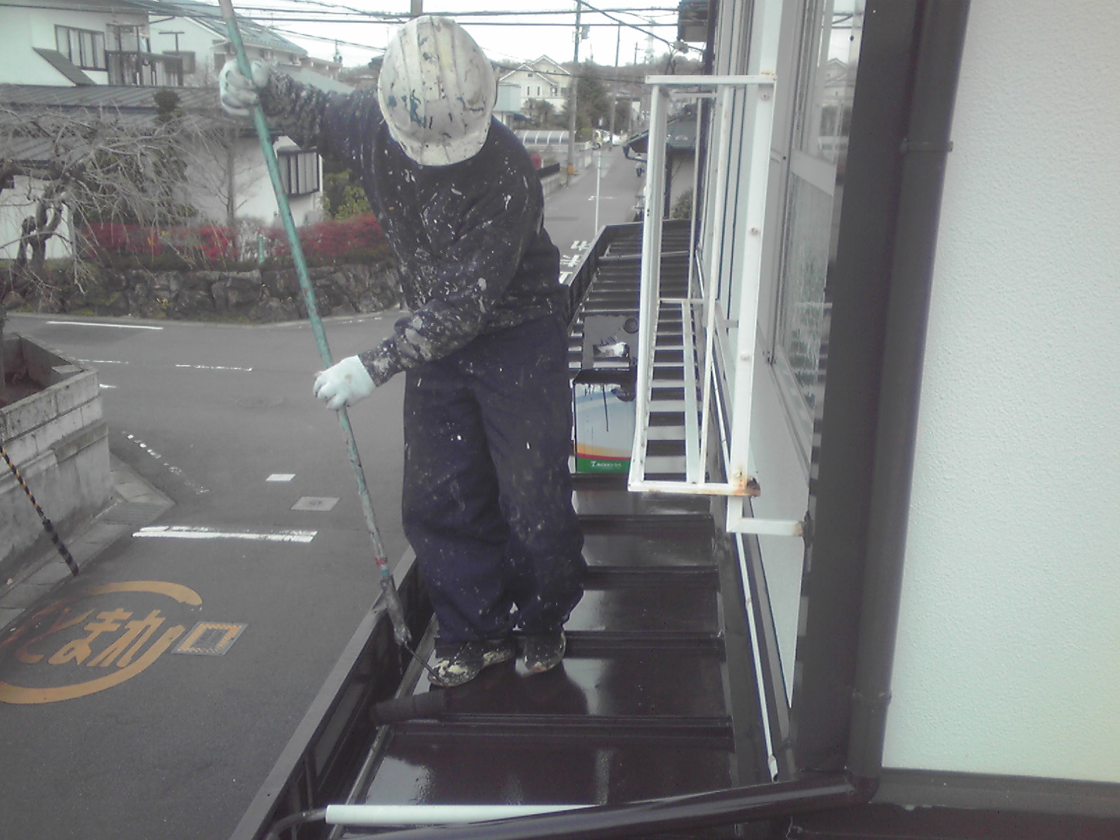 11.19屋根上塗り